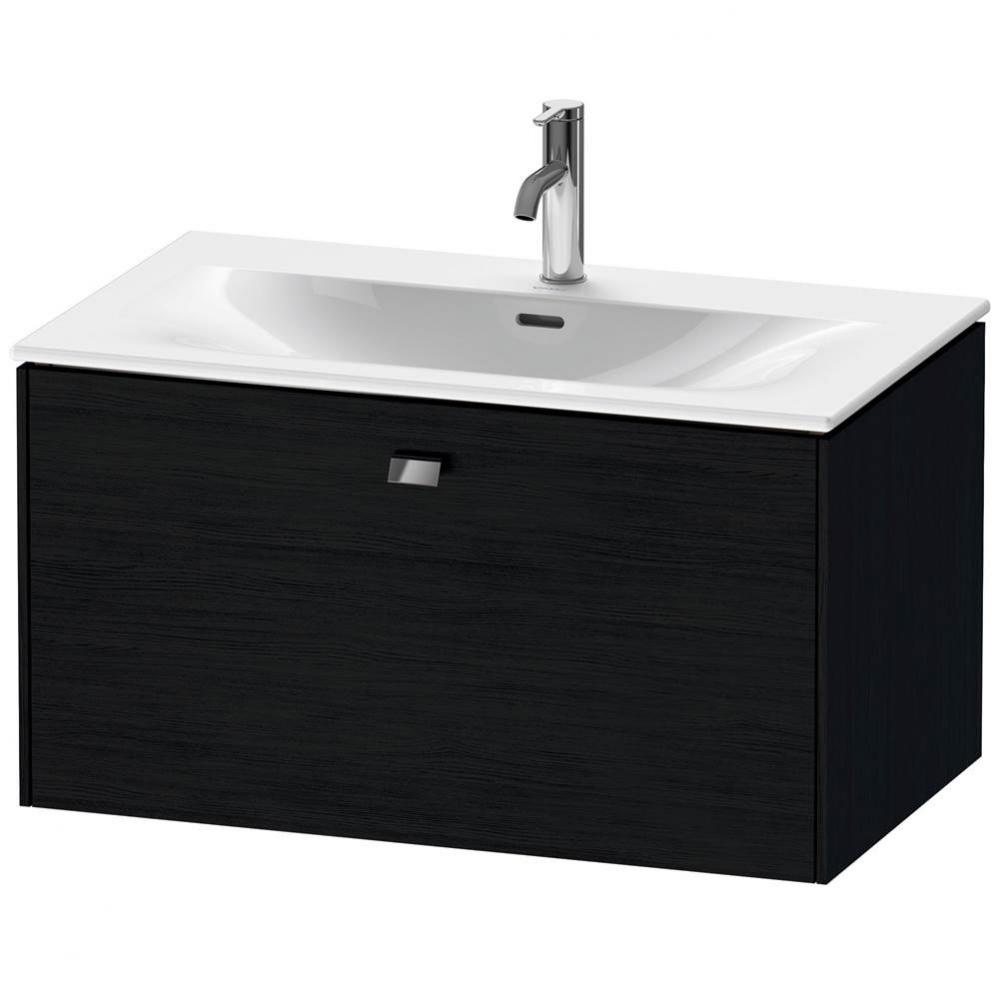 Brioso One Drawer Wall-Mount Vanity Unit Oak Black