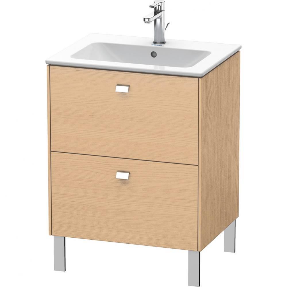 Brioso Two Drawer Floorstanding Vanity Unit Natural Oak