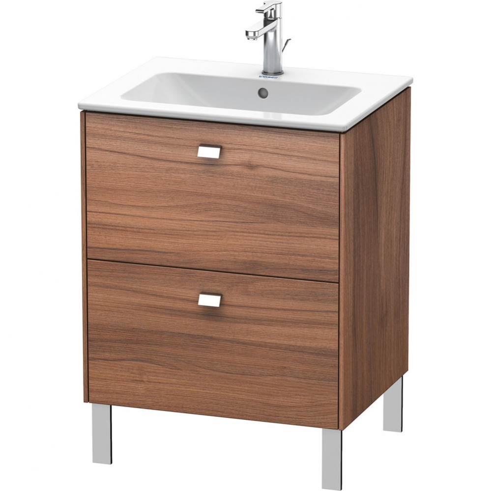 Brioso Two Drawer Floorstanding Vanity Unit Walnut