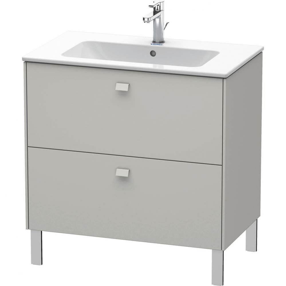 Brioso Two Drawer Floorstanding Vanity Unit Concrete Gray