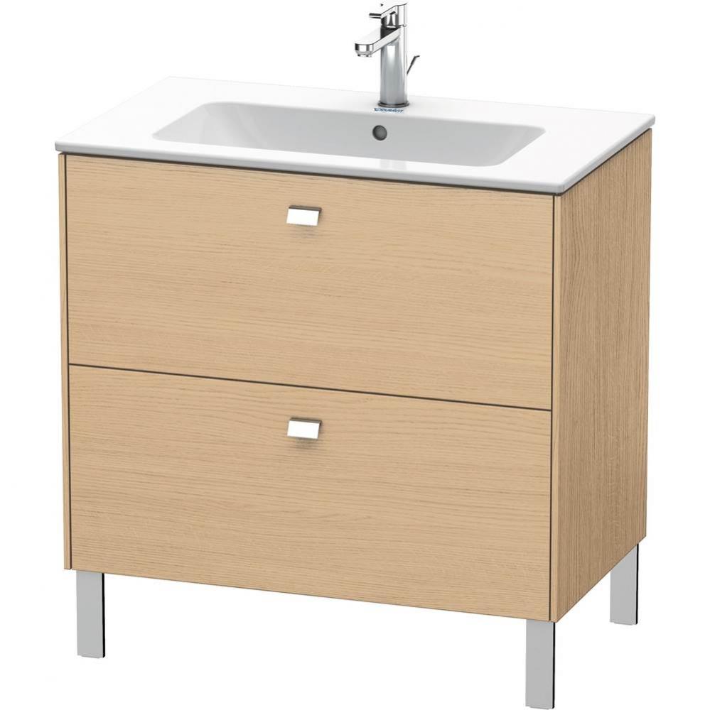 Brioso Two Drawer Floorstanding Vanity Unit Natural Oak