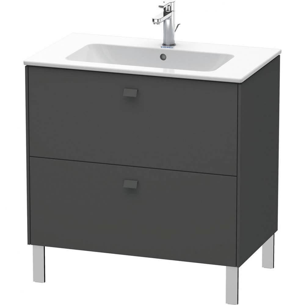 Brioso Two Drawer Floorstanding Vanity Unit Graphite