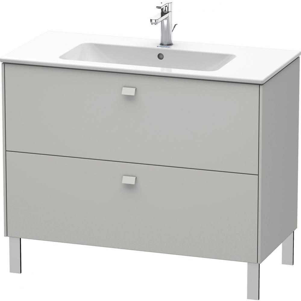 Brioso Two Drawer Floorstanding Vanity Unit Concrete Gray