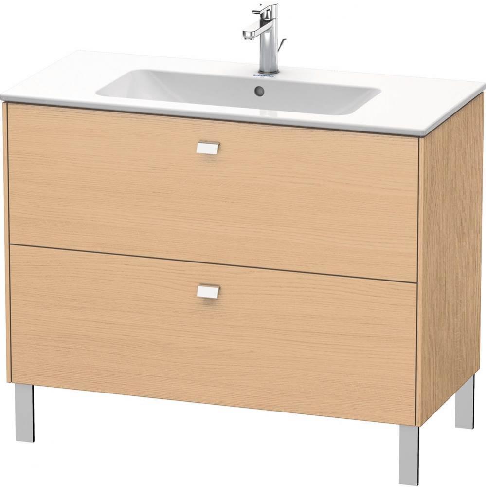 Brioso Two Drawer Floorstanding Vanity Unit Natural Oak