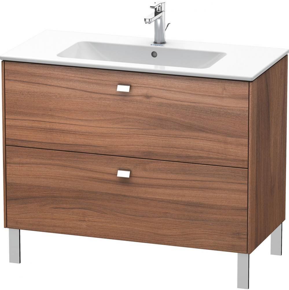 Brioso Two Drawer Floorstanding Vanity Unit Walnut