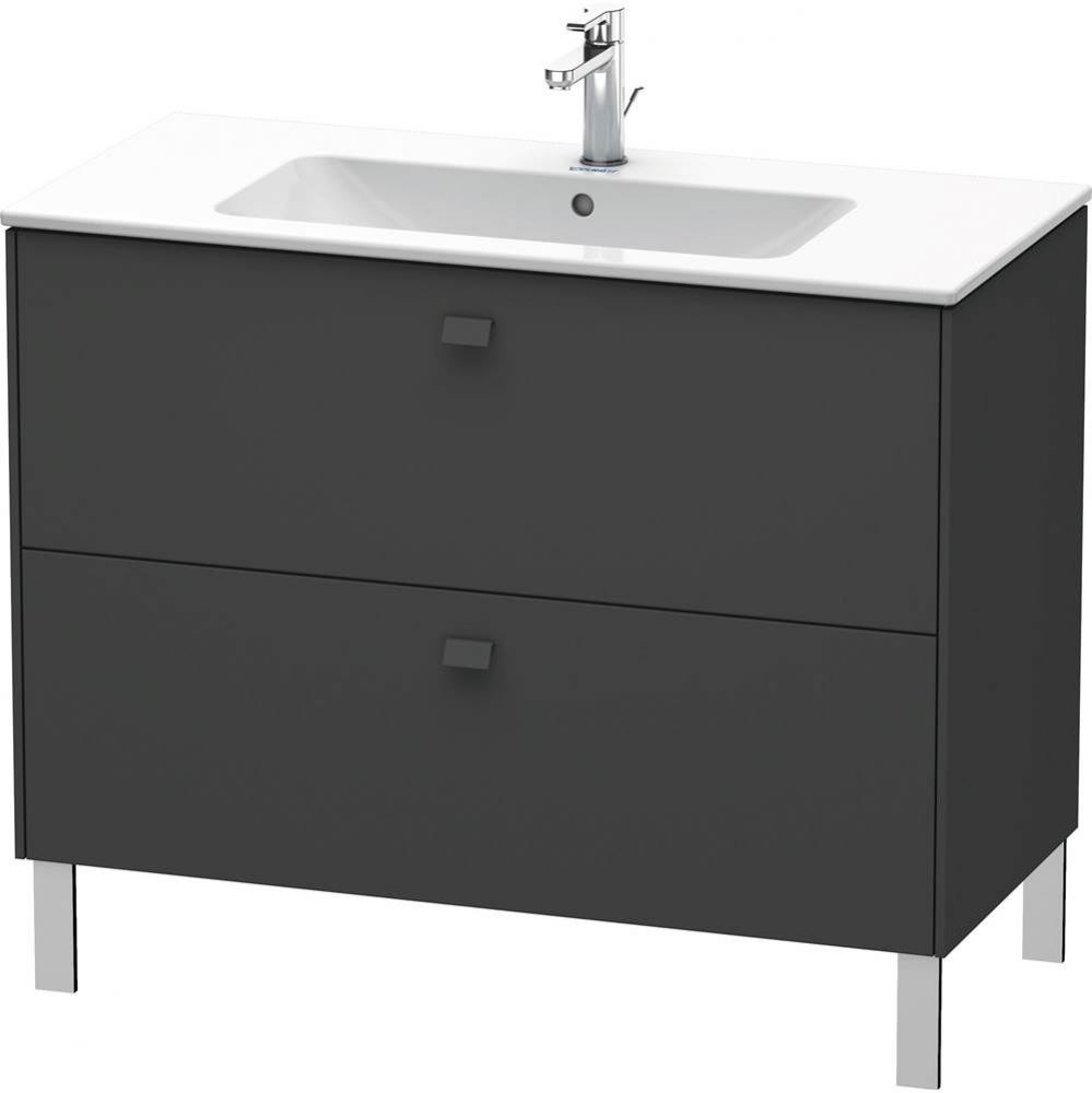 Brioso Two Drawer Floorstanding Vanity Unit Graphite