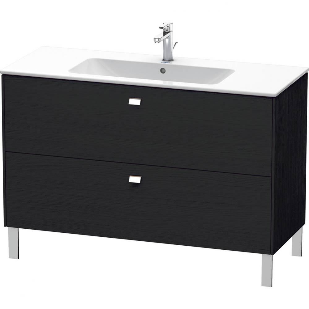 Brioso Two Drawer Floorstanding Vanity Unit Oak Black