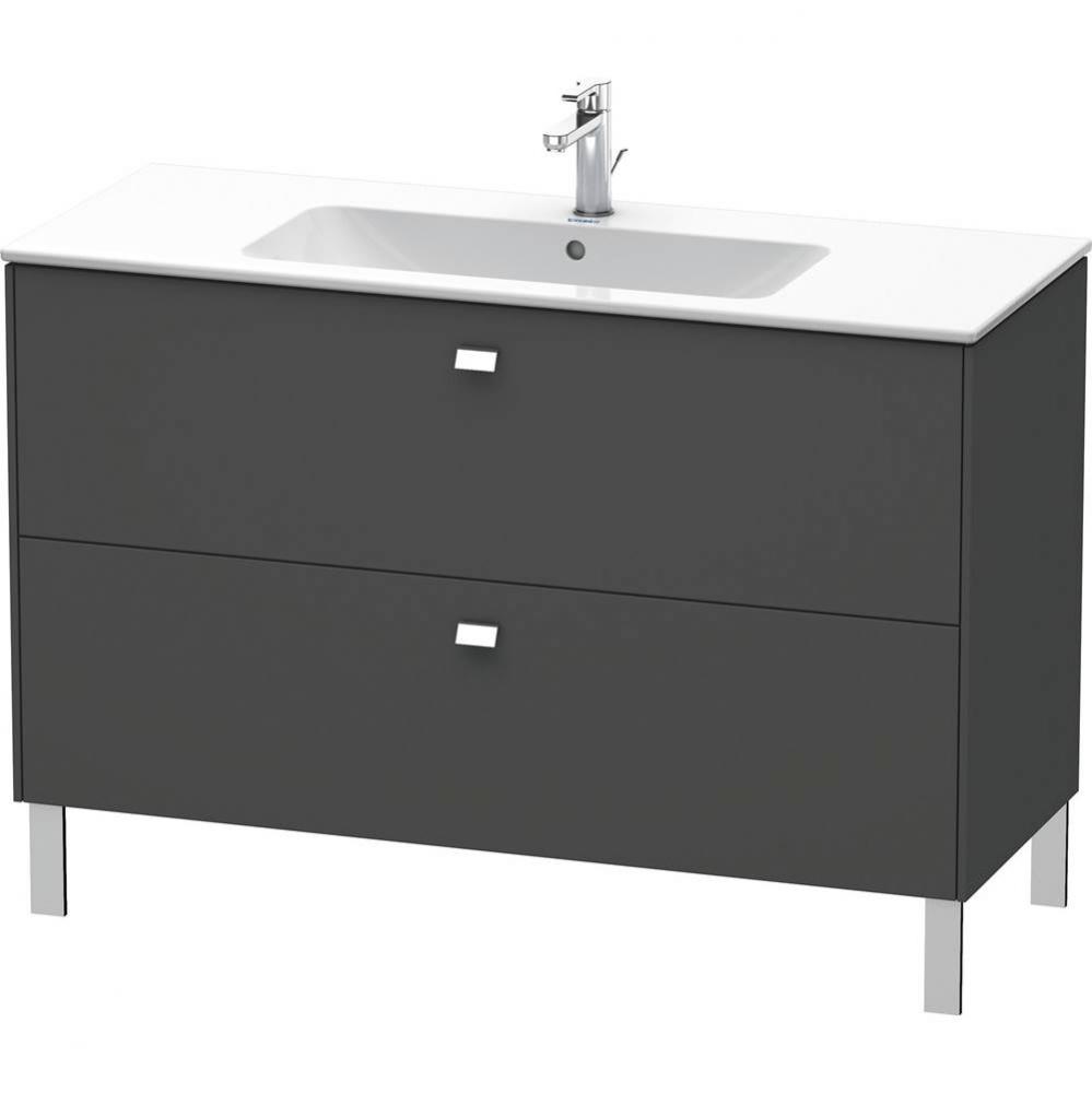 Brioso Two Drawer Floorstanding Vanity Unit Graphite