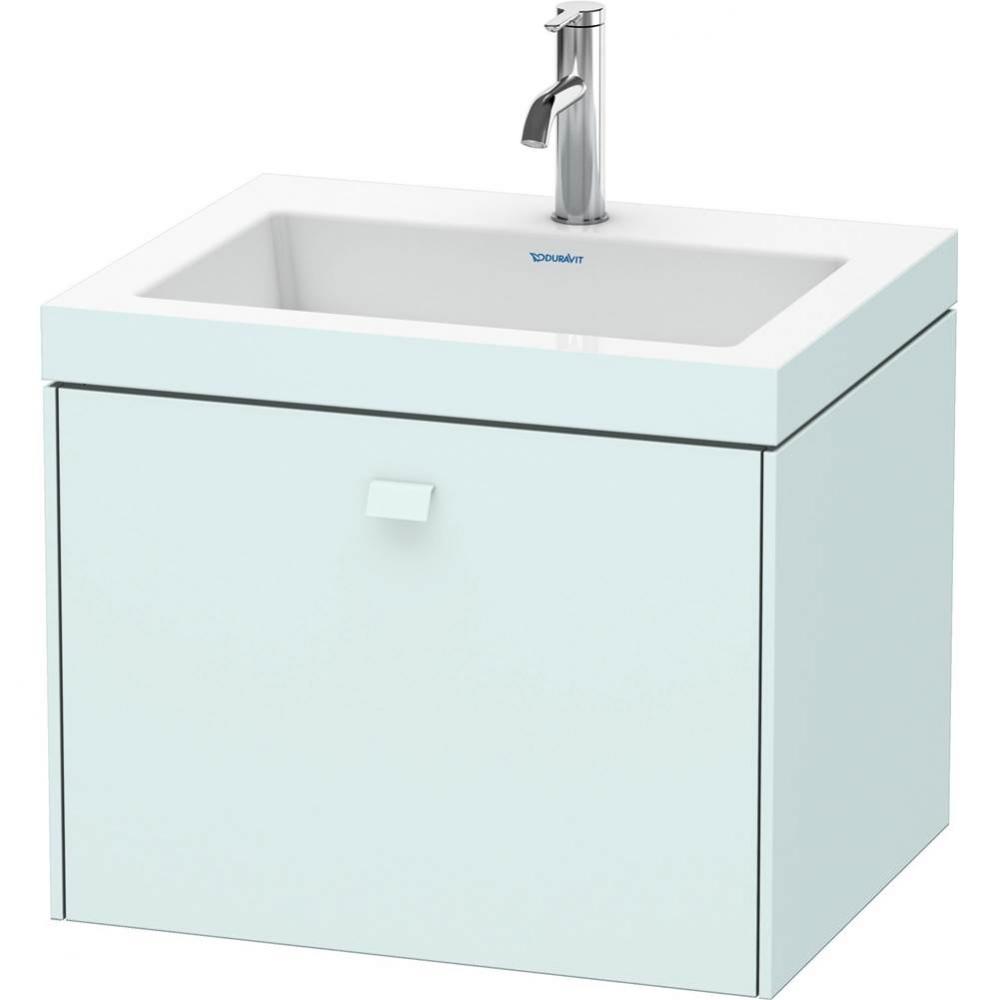 Duravit Brioso C-Bonded Wall-Mounted Vanity  Light Blue Matte