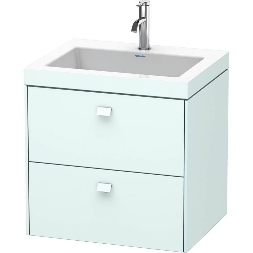 Duravit Brioso C-Bonded Wall-Mounted Vanity  Light Blue Matte