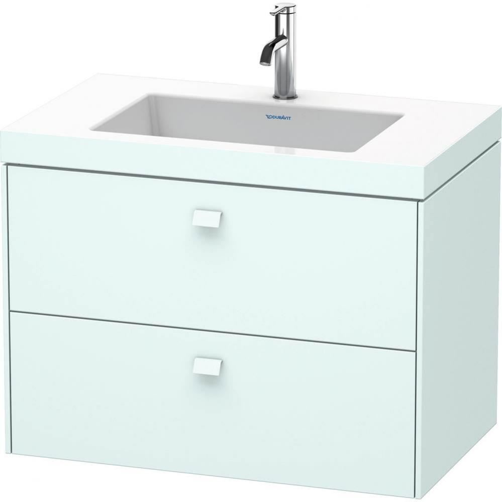 Duravit Brioso C-Bonded Wall-Mounted Vanity  Light Blue Matte