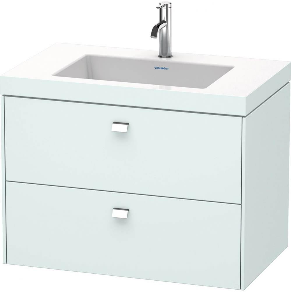 Duravit Brioso C-Bonded Wall-Mounted Vanity  Light Blue Matte