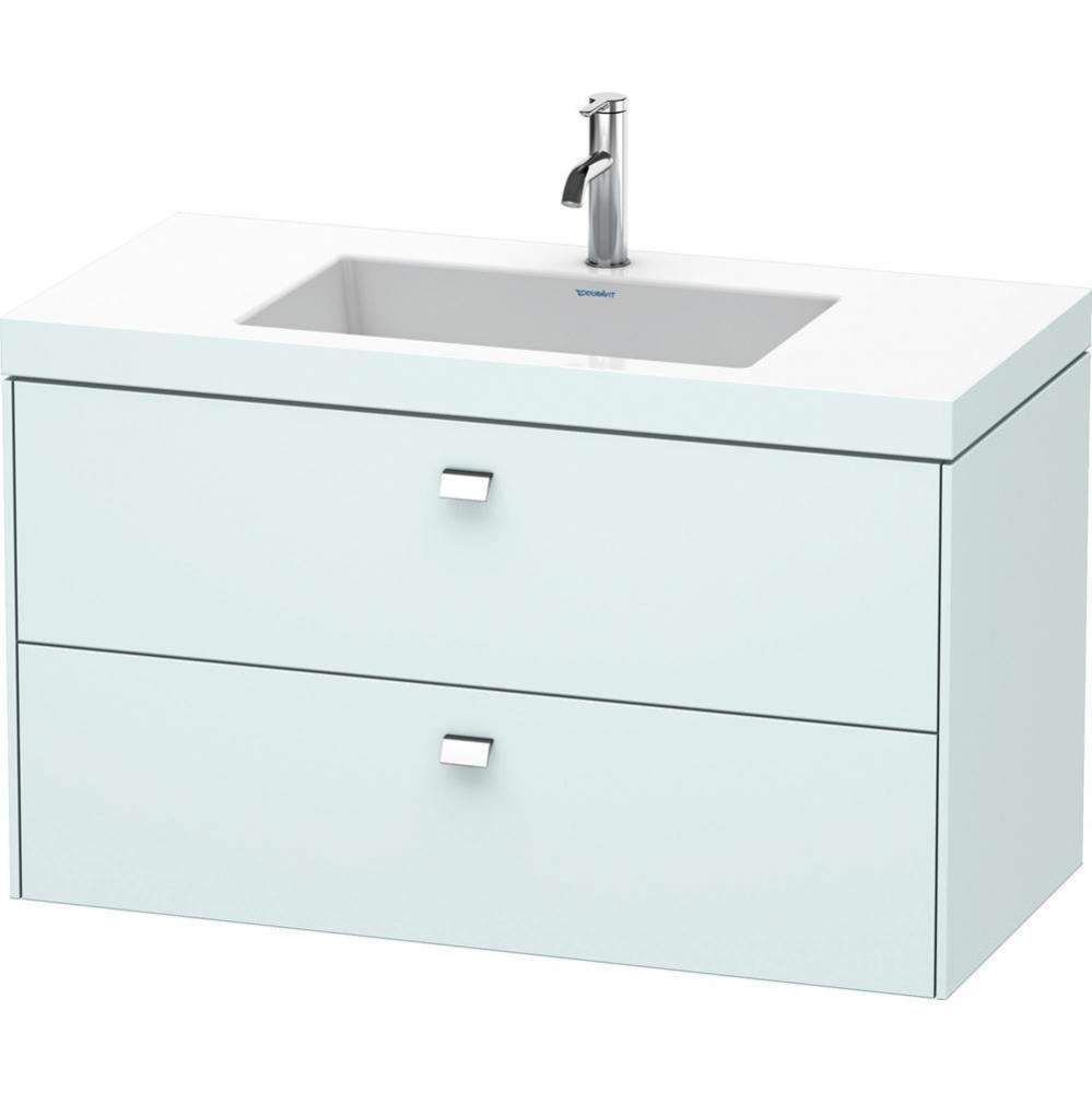 Duravit Brioso C-Bonded Wall-Mounted Vanity  Light Blue Matte