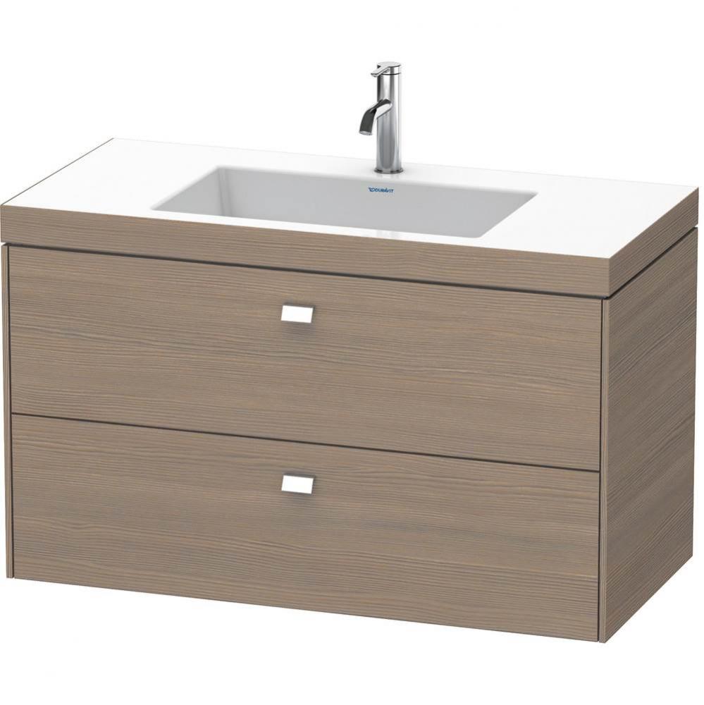 Brioso Two Drawer C-Bonded Wall-Mount Vanity Kit Oak Terra