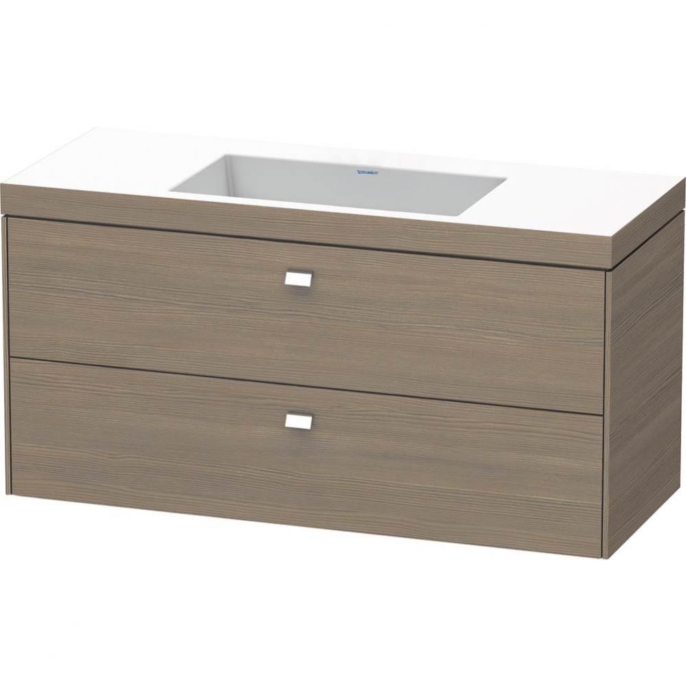 Brioso Two Drawer C-Bonded Wall-Mount Vanity Kit Oak Terra