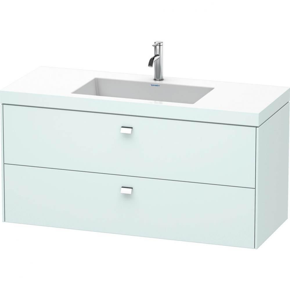 Duravit Brioso C-Bonded Wall-Mounted Vanity  Light Blue Matte