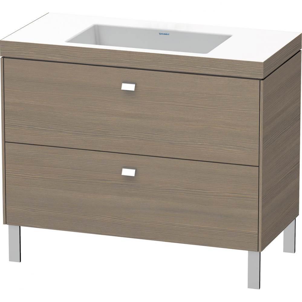 Brioso Two Drawer C-Bonded Floorstanding Vanity Kit Oak Terra