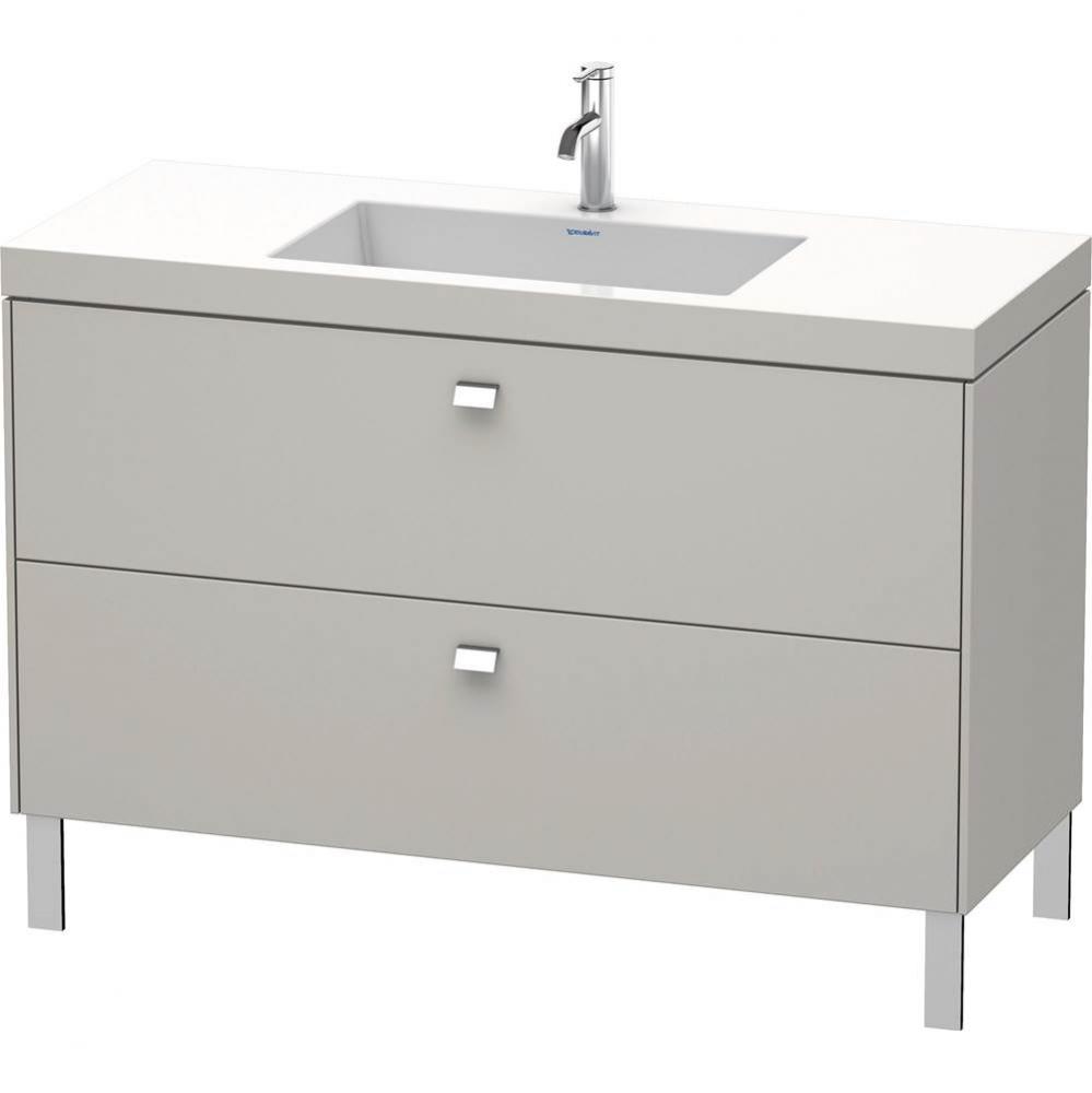 Brioso Two Drawer C-Bonded Floorstanding Vanity Kit Concrete Gray