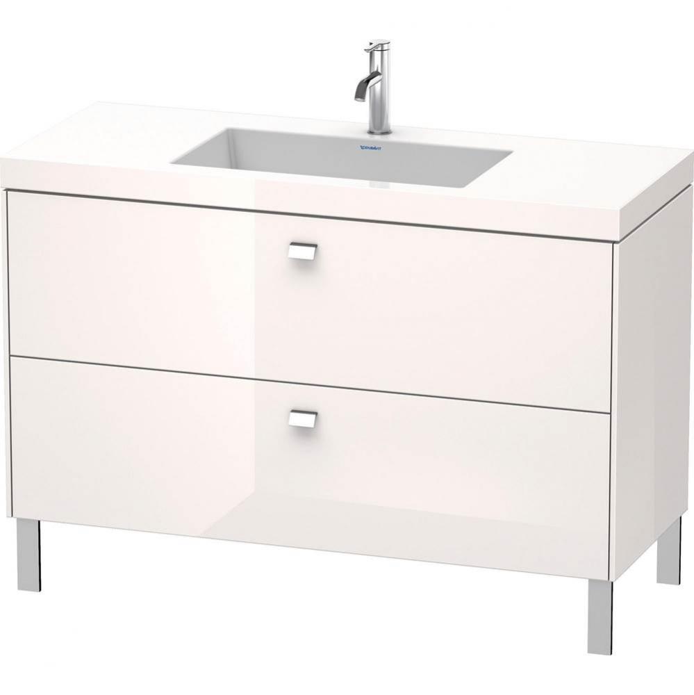 Brioso Two Drawer C-Bonded Floorstanding Vanity Kit White