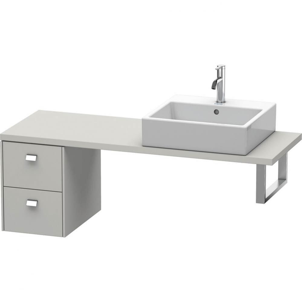 Duravit Brioso Low Cabinet for Console  Concrete Gray Matte