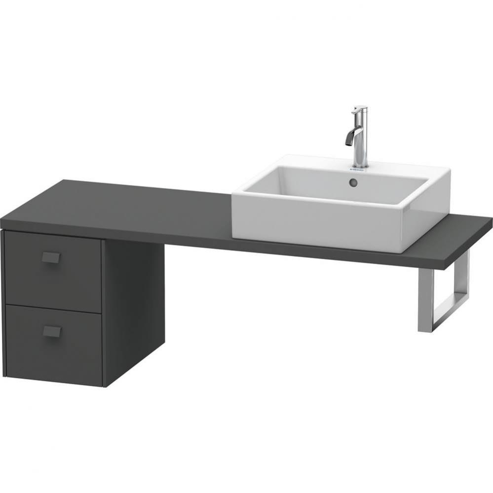 Duravit Brioso Low Cabinet for Console  Graphite Matte