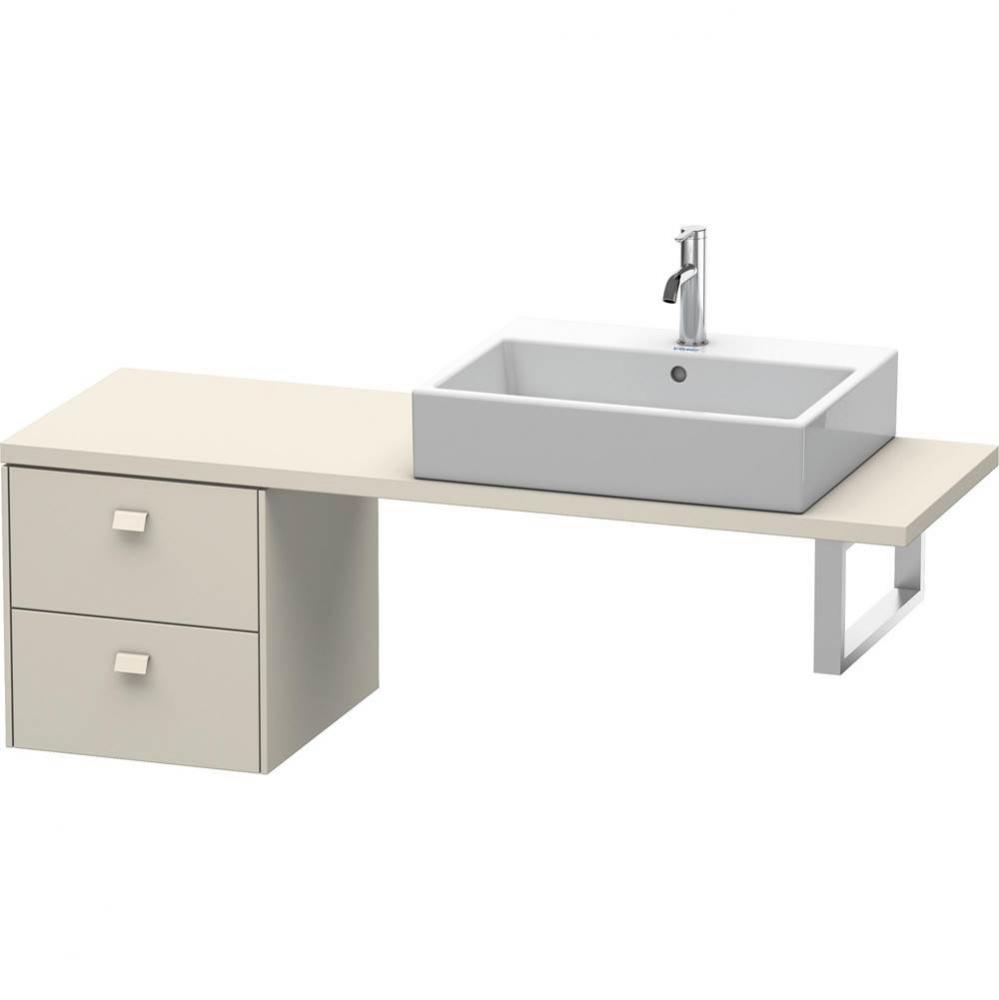 Duravit Brioso Low Cabinet for Console  Taupe Matte