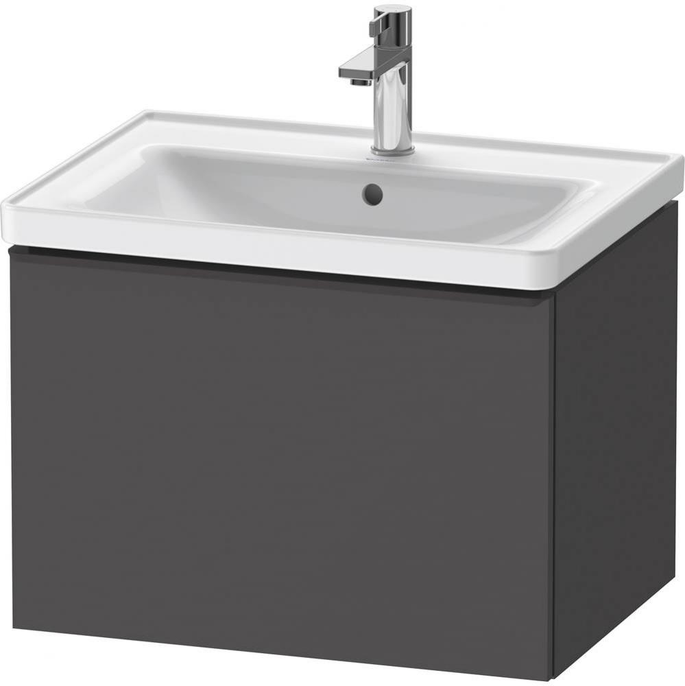 D-Neo One Drawer Wall-Mount Vanity Unit Graphite Matte