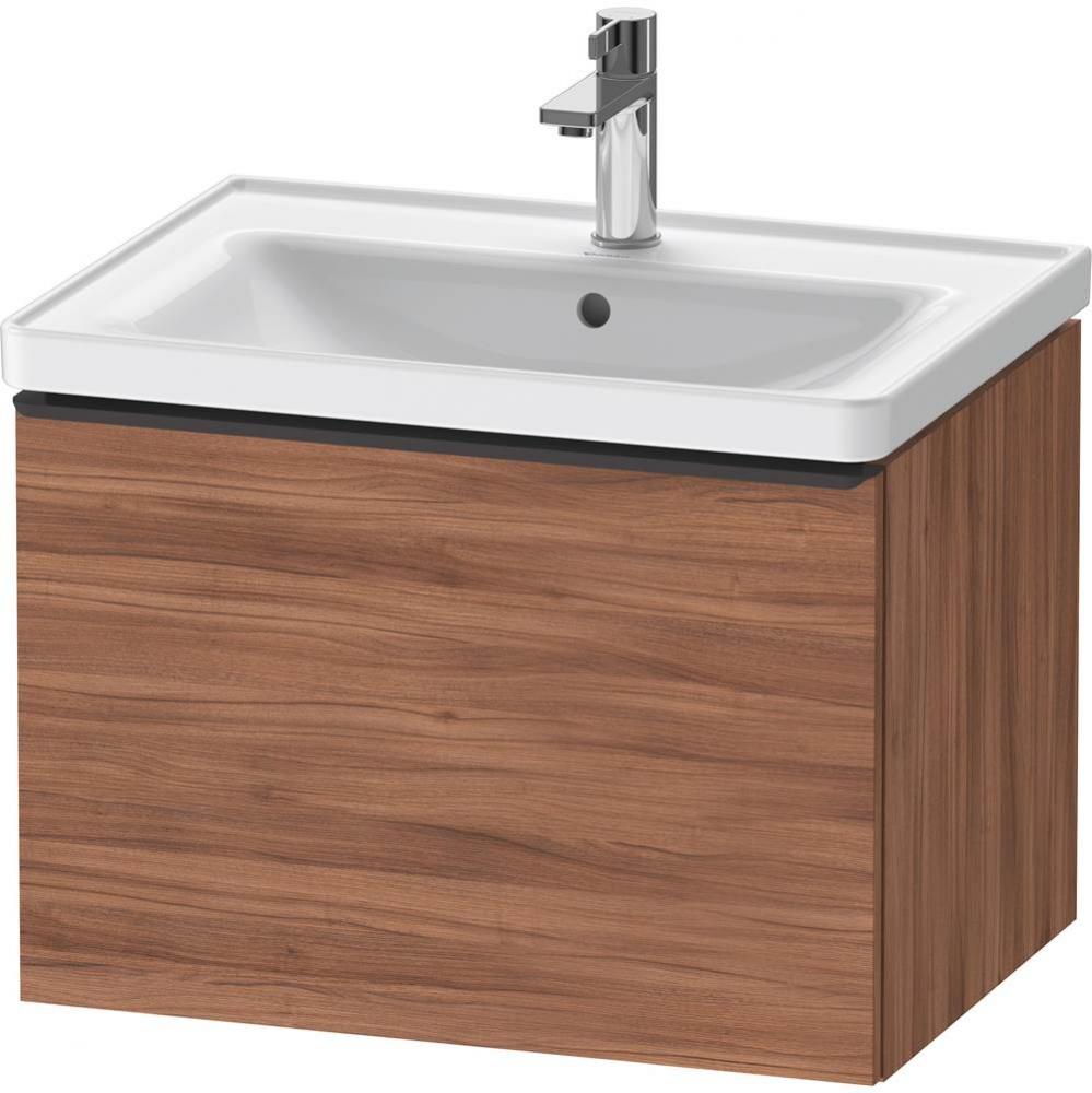 D-Neo One Drawer Wall-Mount Vanity Unit Natural Walnut