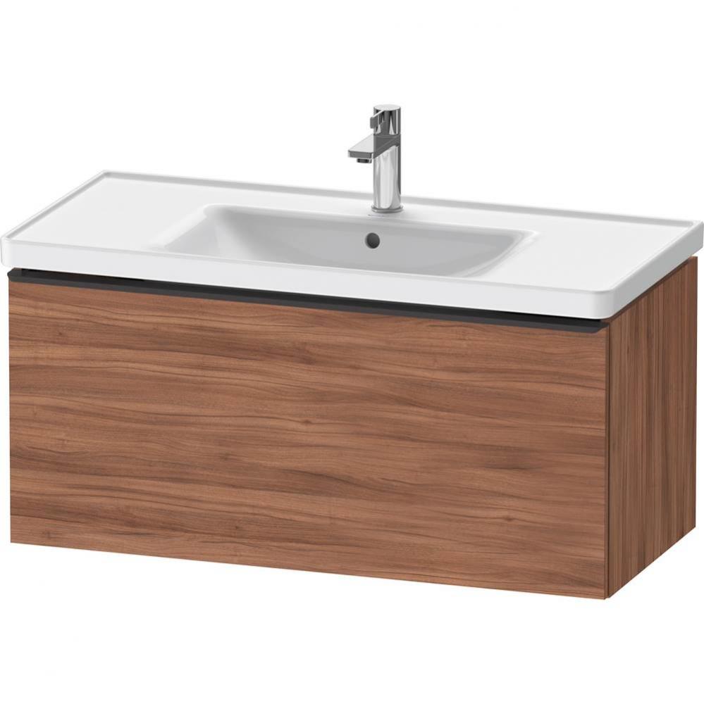 D-Neo One Drawer Wall-Mount Vanity Unit Natural Walnut