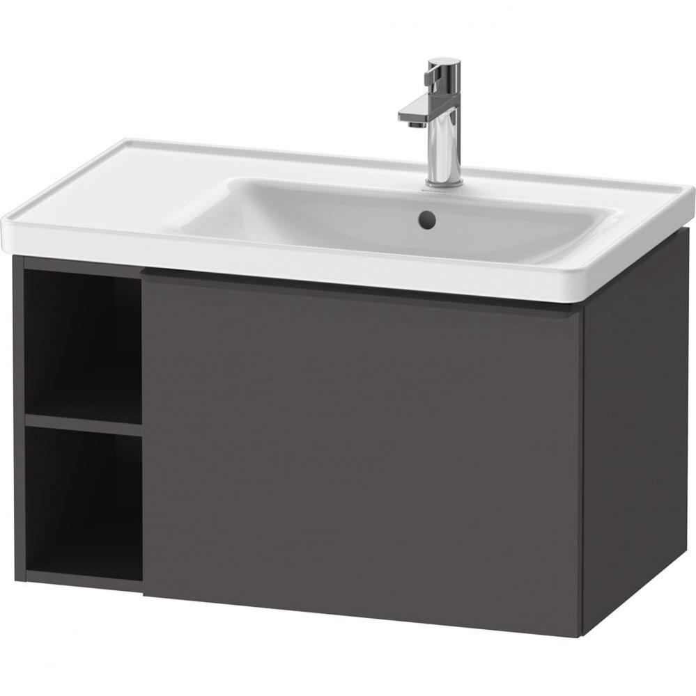 D-Neo One Drawer Wall-Mount Vanity Unit Graphite Matte