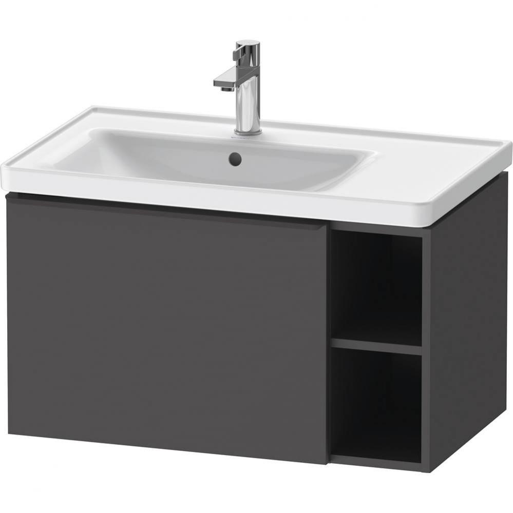 D-Neo One Drawer Wall-Mount Vanity Unit Graphite Matte