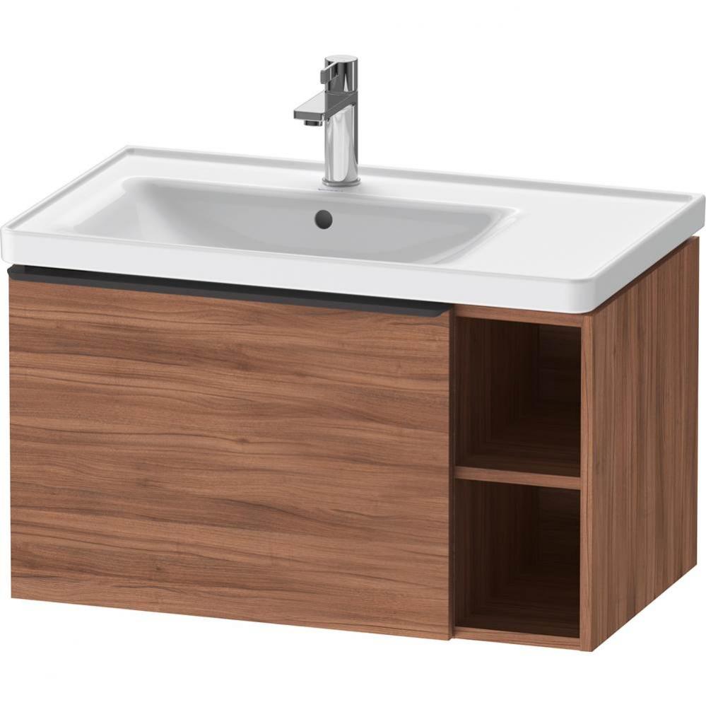 D-Neo One Drawer Wall-Mount Vanity Unit Natural Walnut