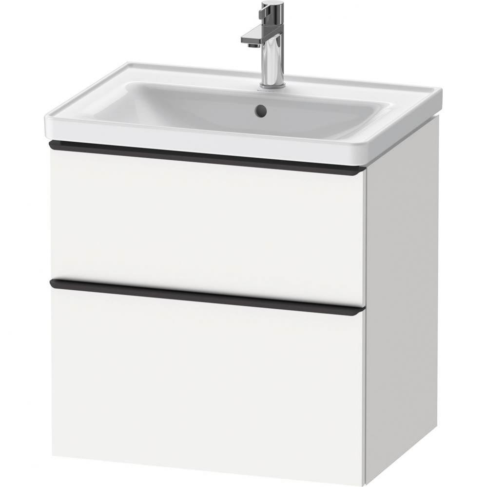 D-Neo Two Drawer Wall-Mount Vanity Unit White Matte