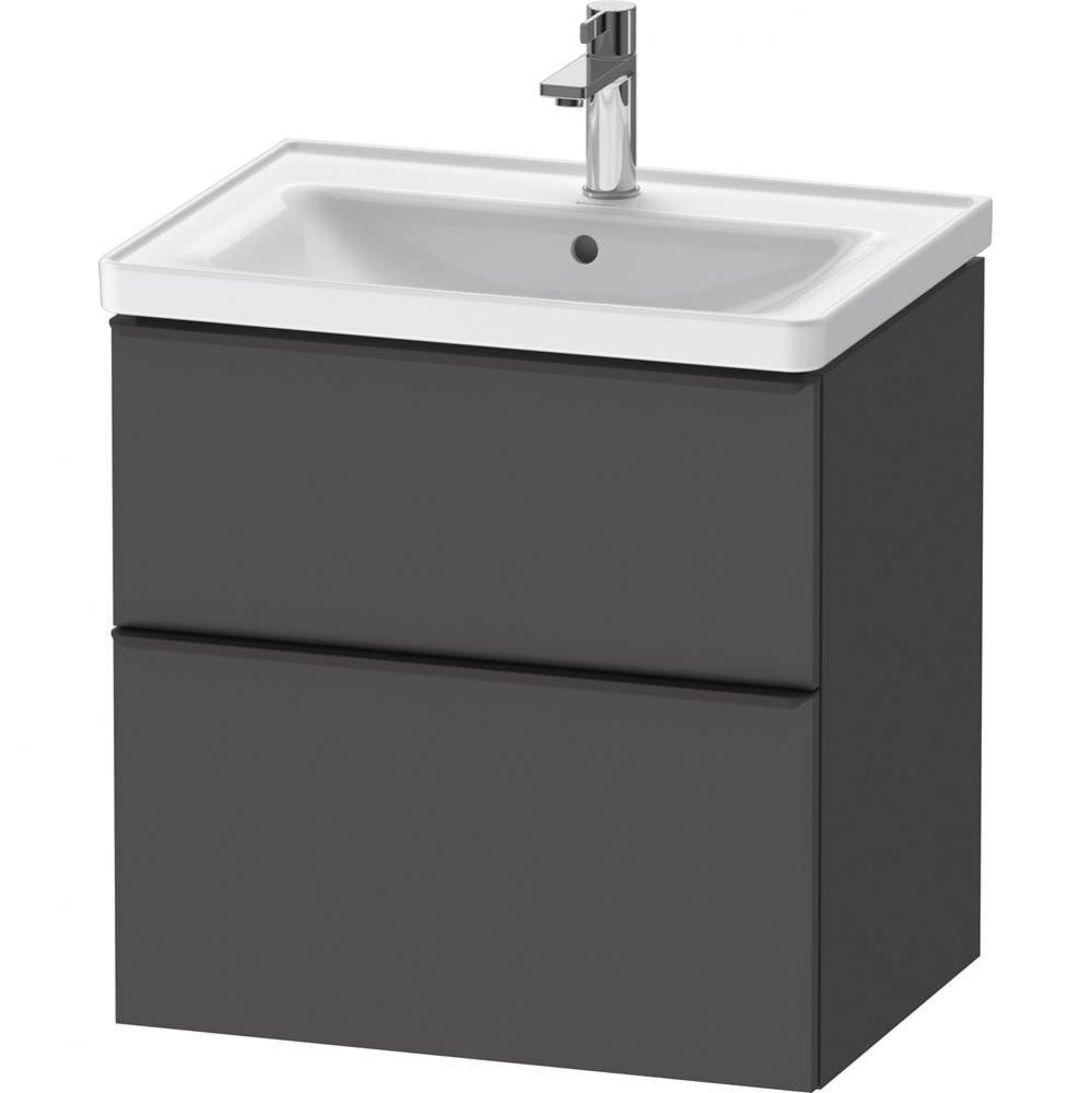 D-Neo One Drawer Wall-Mount Vanity Unit Graphite Matte