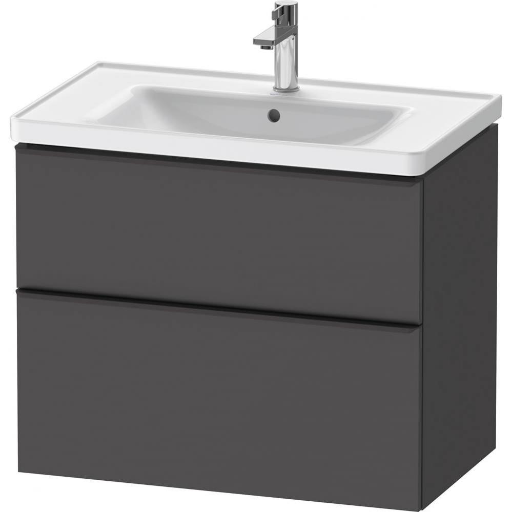 D-Neo One Drawer Wall-Mount Vanity Unit Graphite Matte