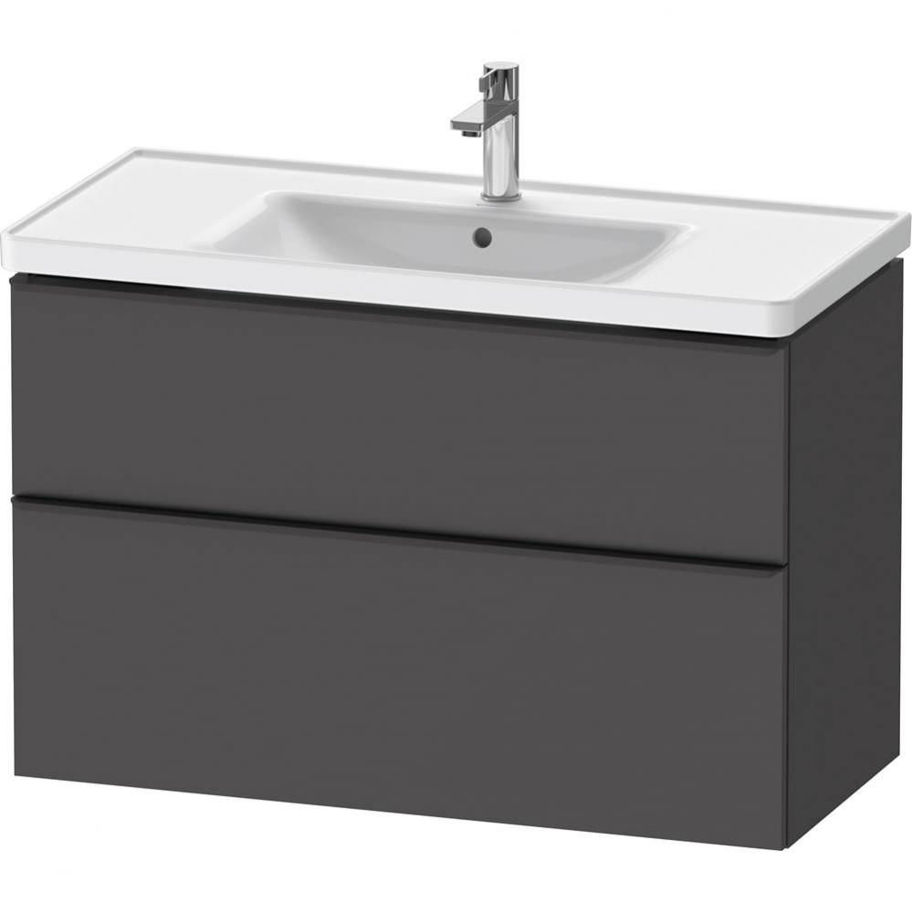 D-Neo One Drawer Wall-Mount Vanity Unit Graphite Matte