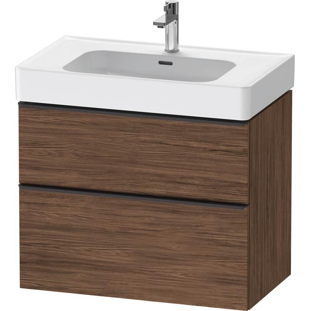 D-Neo Vanity Unit Wall-Mounted Walnut Dark