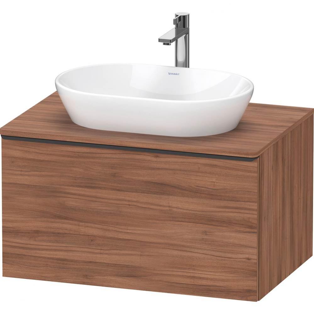 D-Neo One Drawer Wall-Mount Vanity Unit Natural Walnut