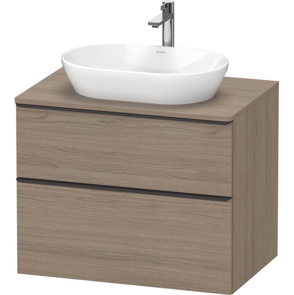 D-Neo Two Drawer Wall-Mount Vanity Unit Oak Terra