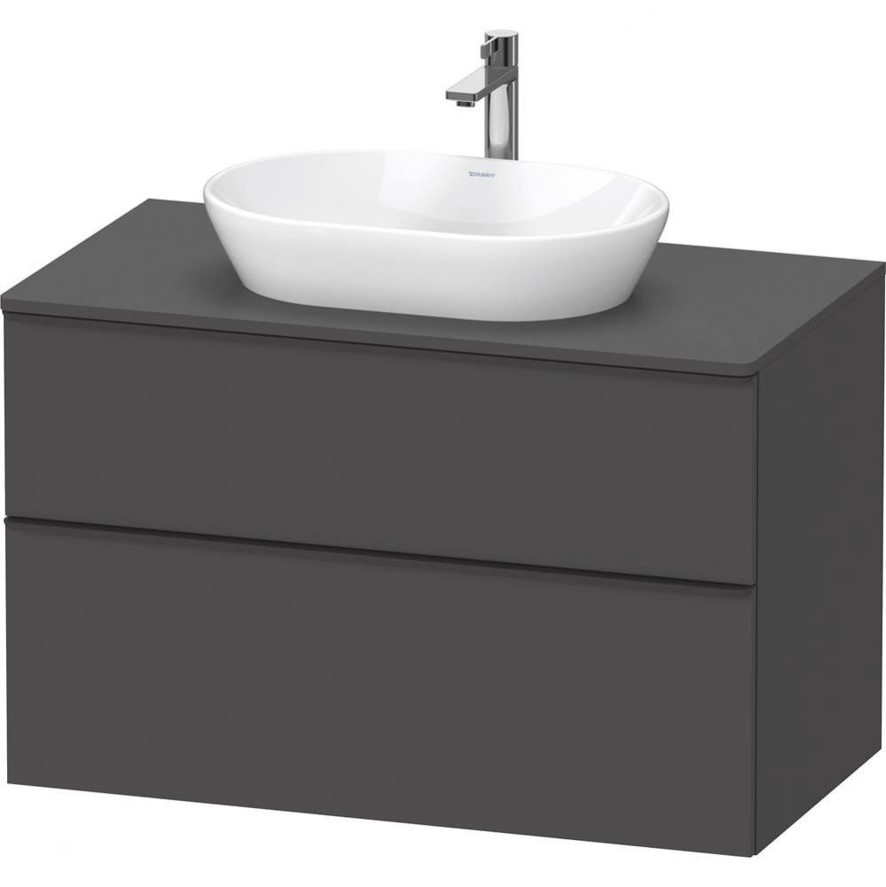 D-Neo Two Drawer Wall-Mount Vanity Unit Graphite Matte