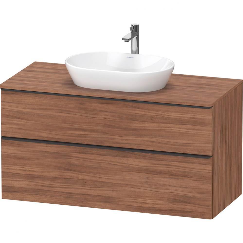 D-Neo Two Drawer Wall-Mount Vanity Unit Natural Walnut