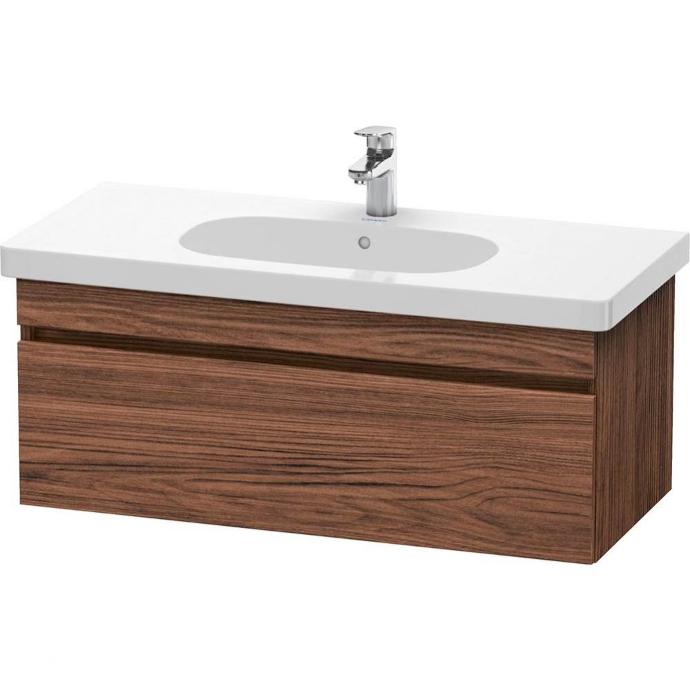 Duravit DuraStyle One Drawer Wall-Mount Vanity Unit Walnut Dark