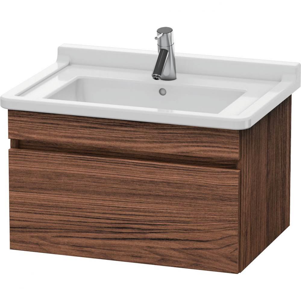 Duravit DuraStyle One Drawer Wall-Mount Vanity Unit Walnut Dark