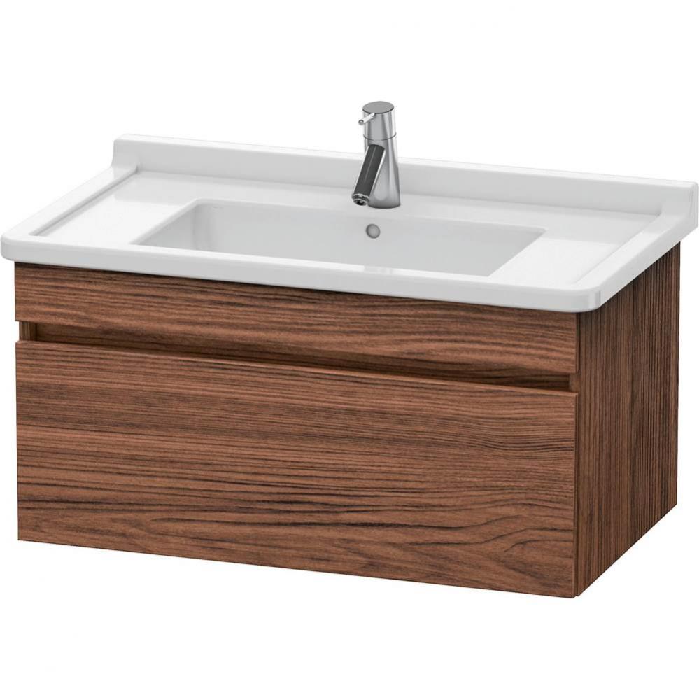 Duravit DuraStyle One Drawer Wall-Mount Vanity Unit Walnut Dark