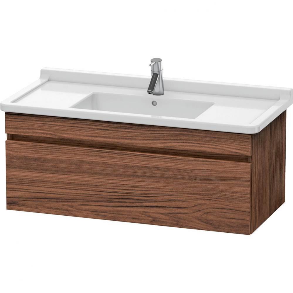 Duravit DuraStyle One Drawer Wall-Mount Vanity Unit Walnut Dark