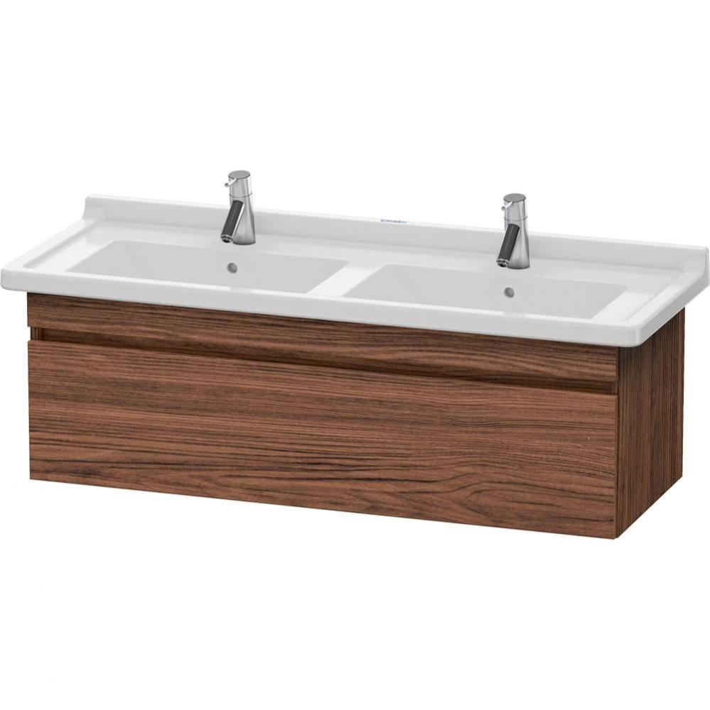 Duravit DuraStyle One Drawer Wall-Mount Vanity Unit Walnut Dark