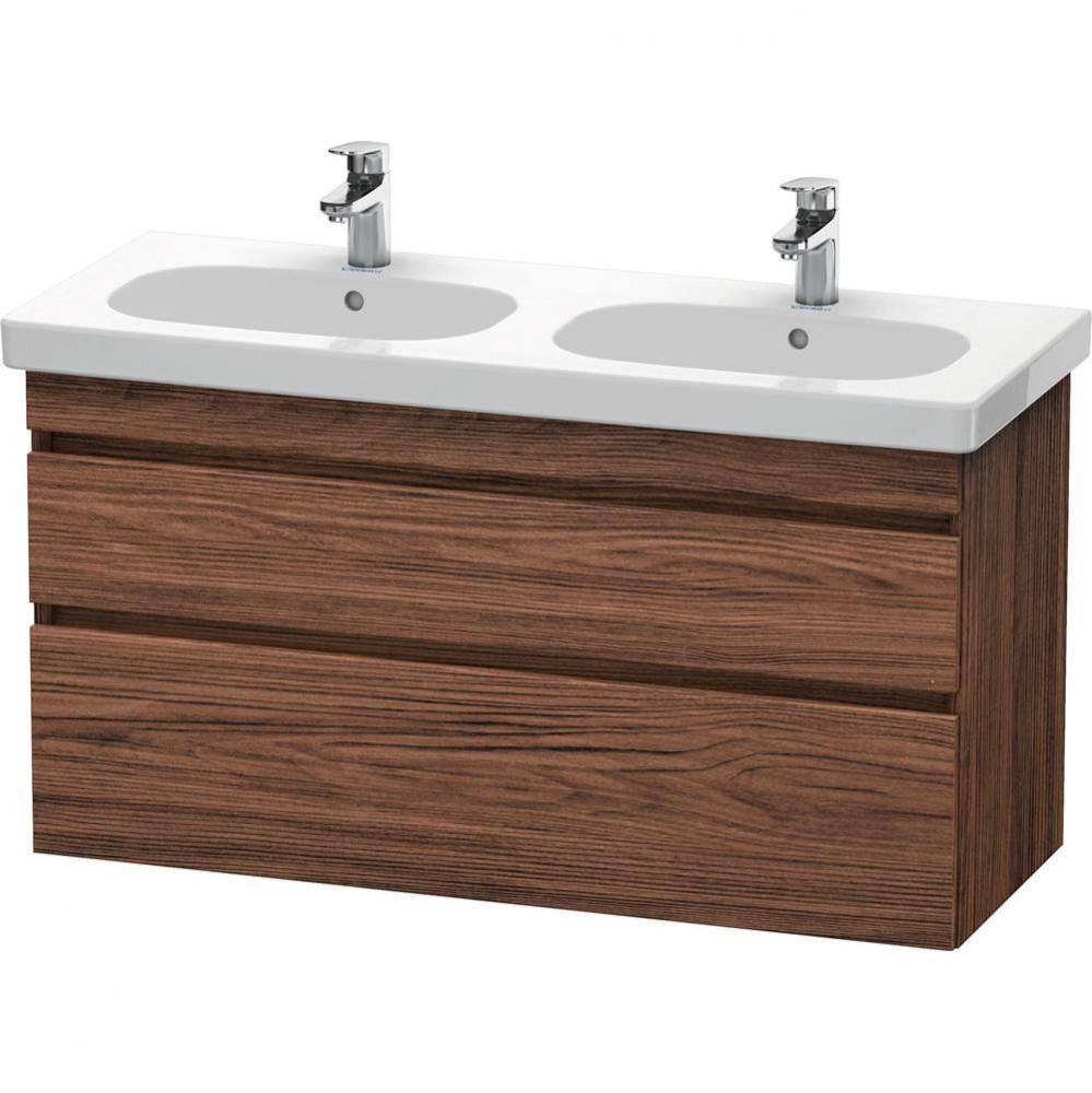 Duravit DuraStyle Two Drawer Wall-Mount Vanity Unit Walnut Dark