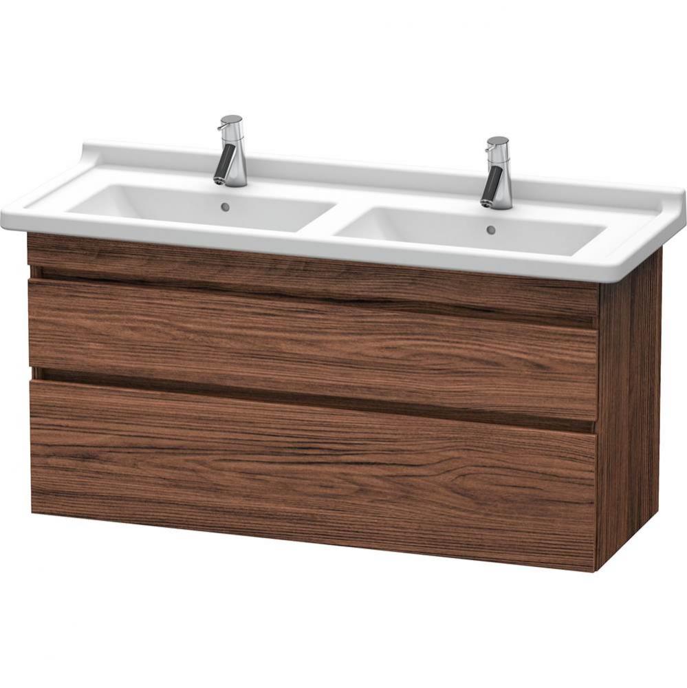 Duravit DuraStyle Two Drawer Wall-Mount Vanity Unit Walnut Dark