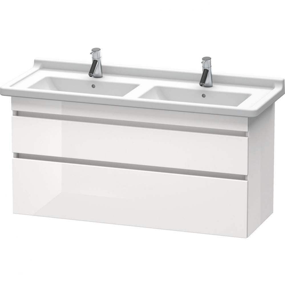 Duravit DuraStyle Two Drawer Wall-Mount Vanity Unit Concrete Gray|White