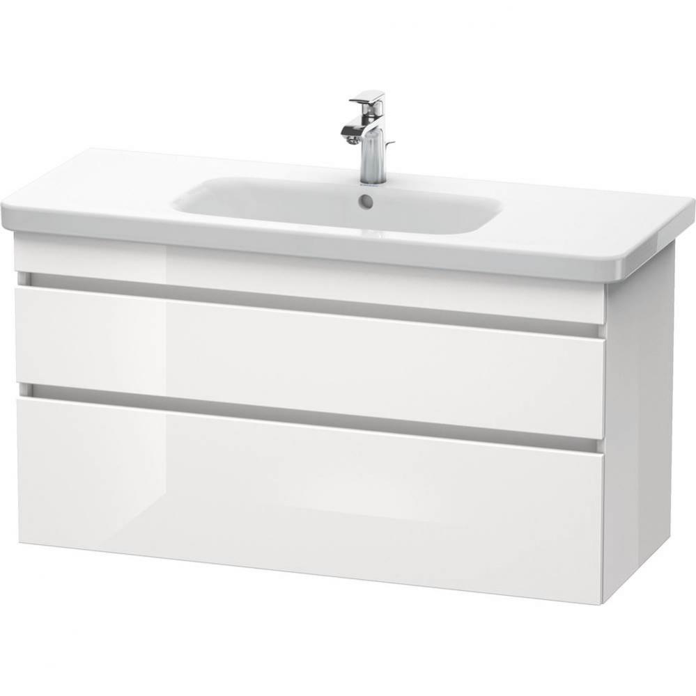 Duravit DuraStyle Two Drawer Wall-Mount Vanity Unit Walnut Dark|White